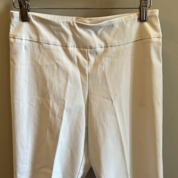 Estelle & Finn Ankle Pants Step Hem Pull-On Style White Size 4 NWT Elastic Waist - Picture 3 of 9